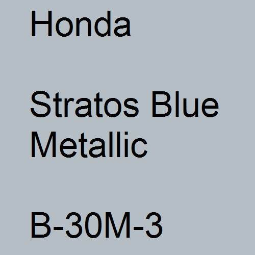 Honda, Stratos Blue Metallic, B-30M-3.